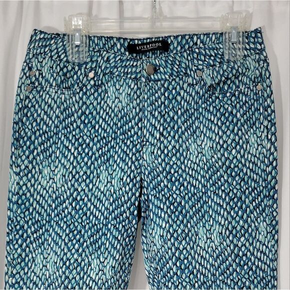 Liverpool cropped pants  sz 6 scale like print - Picture 4 of 12